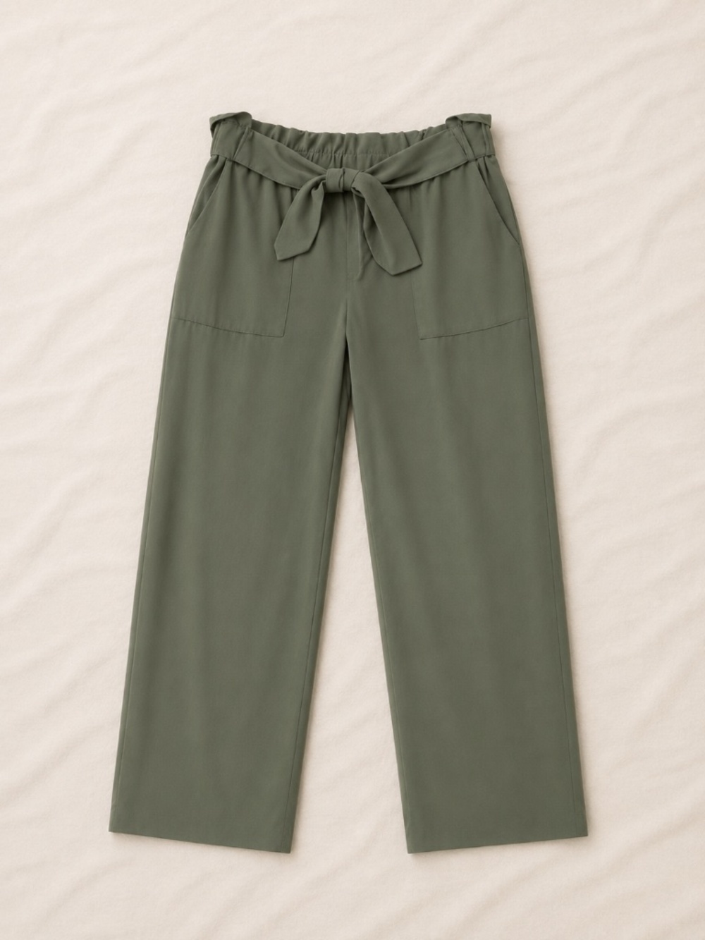 Olive Paperbag Pants